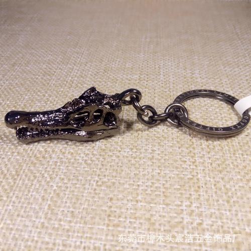 工厂设计生产金属鳄鱼头汽车钥匙扣 锌合金动物园礼品纪念钥匙扣